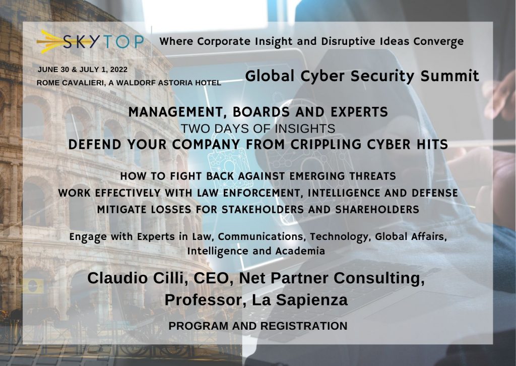 Global Cyber Security Summit Rome - Claudio Cilli